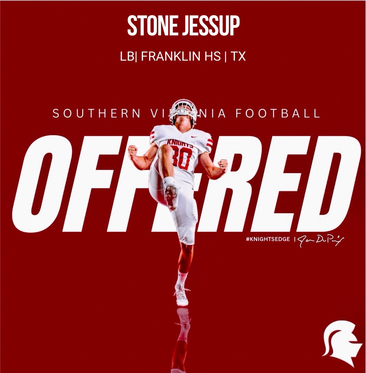 Stone Jessup (@stonejessup) on Twitter photo I’ve had some great experiences at football camps this summer, including the opportunity to meet <a href="/Coach_EhornJr/">Chris Ehorn Jr</a> face to face and have a great conversation. I’m blessed and excited to announce that I’ve received an offer to play football at <a href="/knight_ftbl/">SVU Knights Football</a>
#knightNation #AGTG I’ve had some great experiences at football camps this summer, including the opportunity to meet <a href="/Coach_EhornJr/">Chris Ehorn Jr</a> face to face and have a great conversation. I’m blessed and excited to announce that I’ve received an offer to play football at <a href="/knight_ftbl/">SVU Knights Football</a>
#knightNation #AGTG