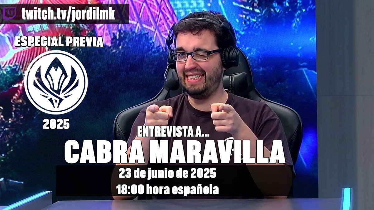 Jordi LMK (@defnotjordi) on Twitter photo Nos ponemos MODO MSI en mi canal y poca gente se me ocurre mejor que <a href="/Cabramaravilla/">Manu 𓃵𓃶</a> para prepararnos para el 2º mejor torneo de LoL del año
¡Mañana a las 18:00 horas entrevista con Cabra especial previa del MSI!
👇¿Tenéis preguntas? Dejadlas por aquà 👇 Nos ponemos MODO MSI en mi canal y poca gente se me ocurre mejor que <a href="/Cabramaravilla/">Manu 𓃵𓃶</a> para prepararnos para el 2º mejor torneo de LoL del año
¡Mañana a las 18:00 horas entrevista con Cabra especial previa del MSI!
👇¿Tenéis preguntas? Dejadlas por aquà 👇