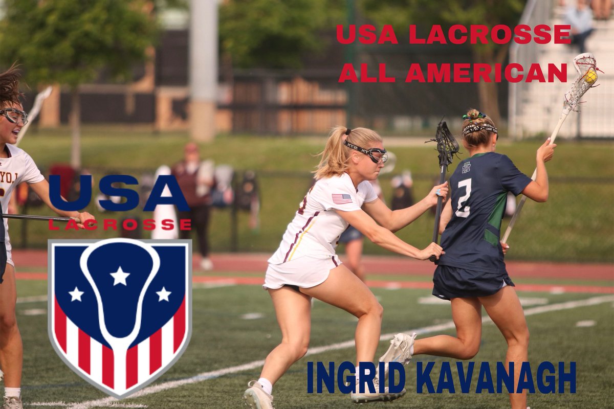 Congratulations to Senior Ingrid Kavanagh on being named USA Lacrosse All American.  Go Ramblers! <a href="/LAGoRamblers/">Loyola Academy Athletics</a> <a href="/LoyolaAcademy/">Loyola Academy</a>