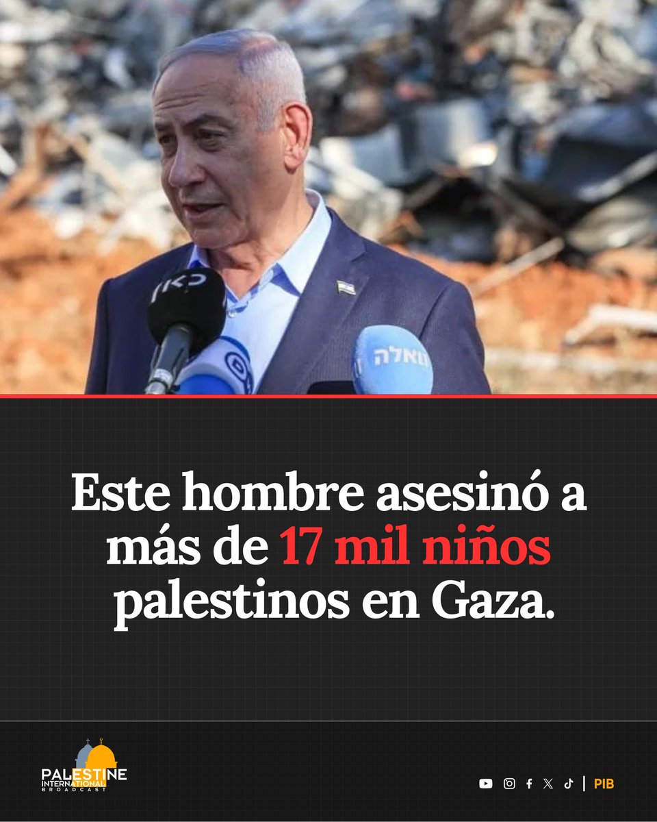 Este hombre asesinó a más de 17 mil niños palestinos en Gaza.