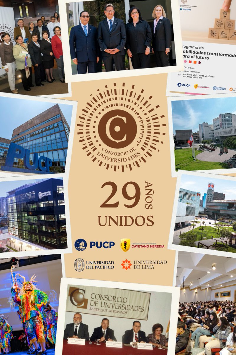 🎉✨ ¡Celebramos 29 años de colaboración y compromiso con la educación de calidad! ✨🎉

El 21 de junio se conmemoró el 29° aniversario del Consorcio de Universidades, una alianza que, desde 1996, impulsa para el desarrollo del país.