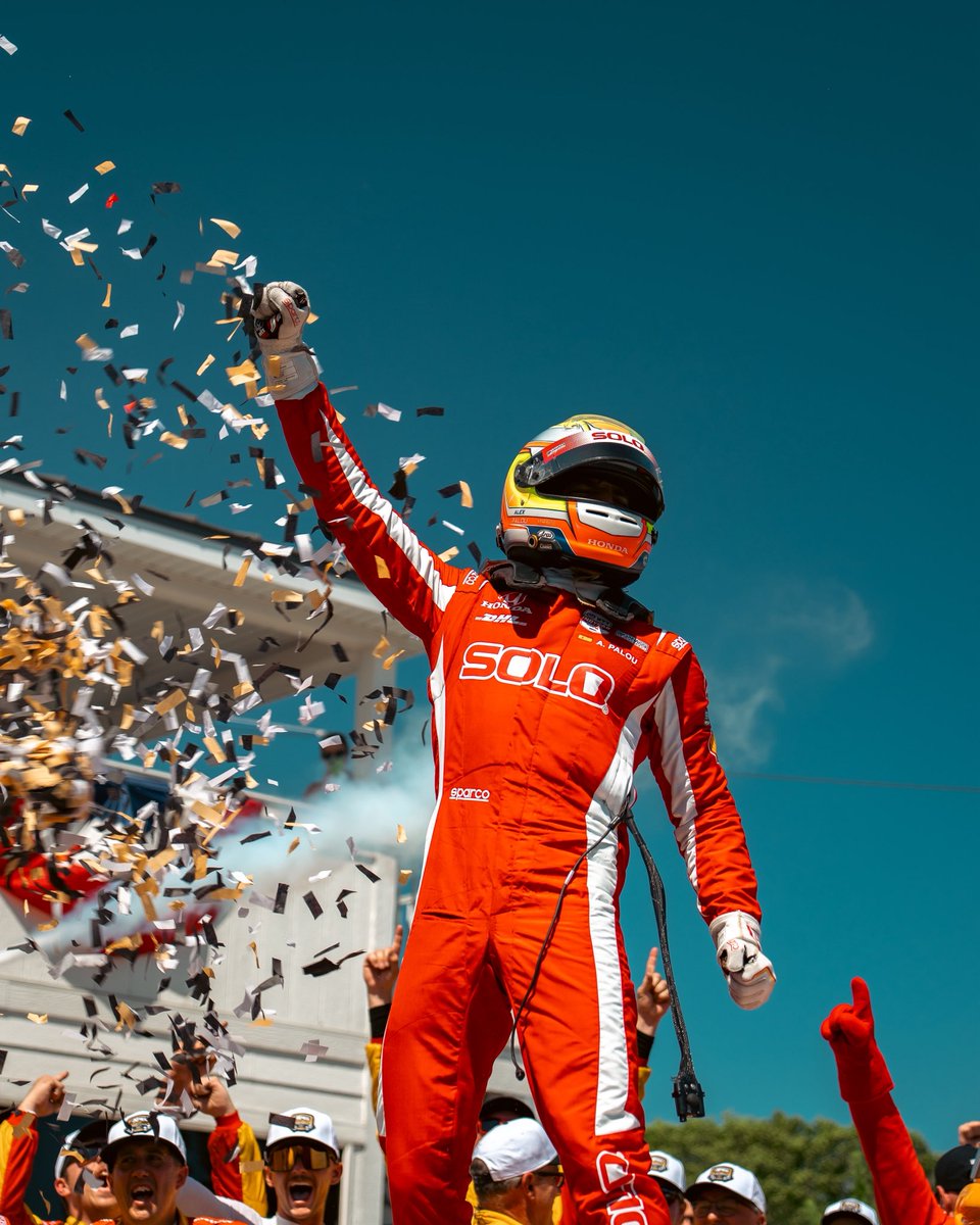 AlexPalou's tweet image. WINNERS AT ROAD AMERICA!!! 🏆 

WOW! What a race, the amazing team I have behind made me look very good on track today. Thank you to all the amazing fans wearing #10 jerseys out there! LFG. 

@SoloCup