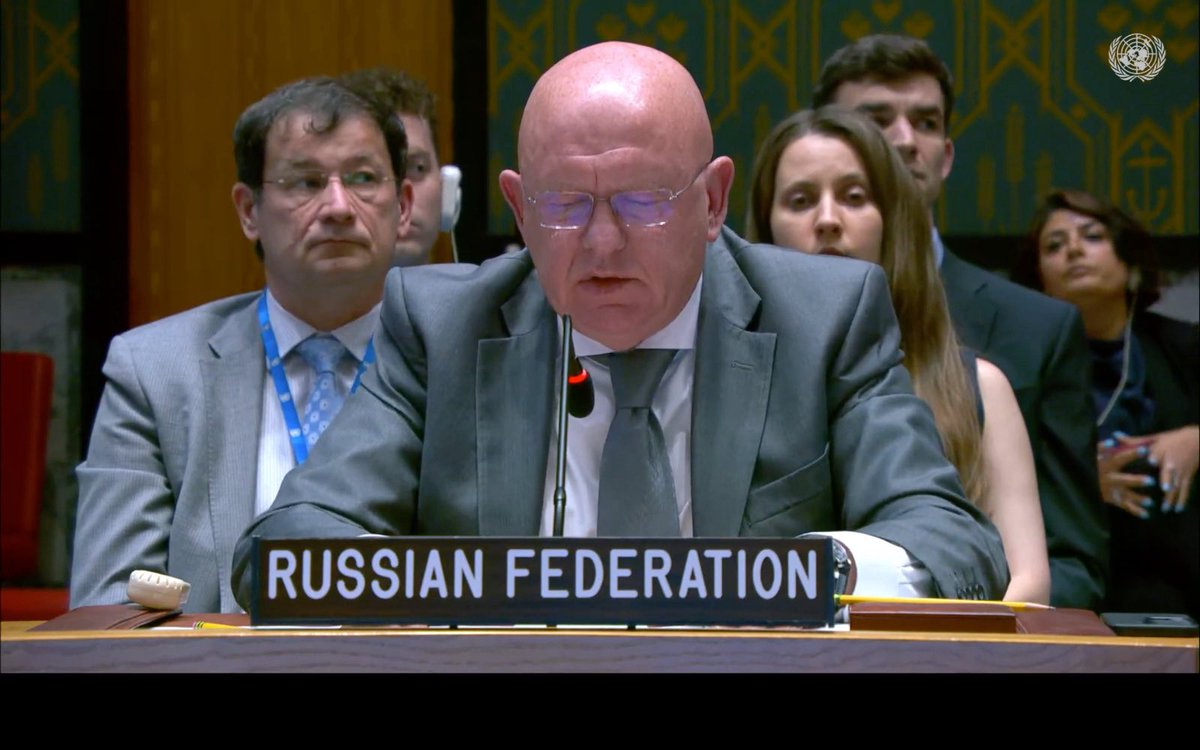 warsurv's tweet photo. 🚨 Russia’s UN Envoy Vasily Nebenzya:
▪️ We condemn the U.S.’s dangerous, provocative, and irresponsible actions toward Iran.
▪️ Israel’s continued attacks on Iran are a clear violation of international law.
#RussiaStatement #IranUnderAttack #IntlLawViolation https://t.co/NiZtQWt3oq