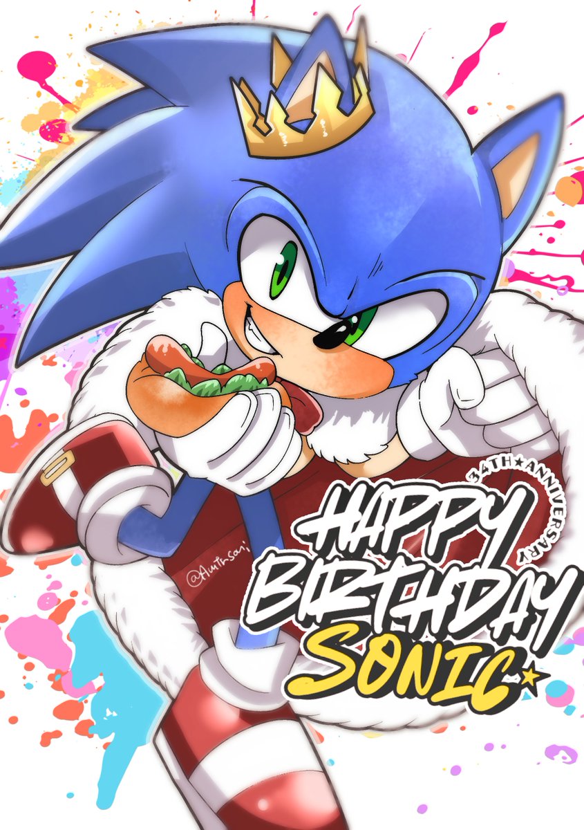 Amtrsoni's tweet photo. ソニックおめでと～～～～！！！！！！🎉
#ソニックバースデー2025 #SonicTheHedgehog #Sonic34th https://t.co/eTnoGMkCxI