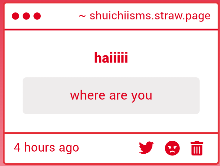 Hello . sonic The hedgehog PERSONALLY kidnapped me himself and Also inflicted me with Various diseases All of which force me to repeatedly play sa2b

kaede soon. Maybe