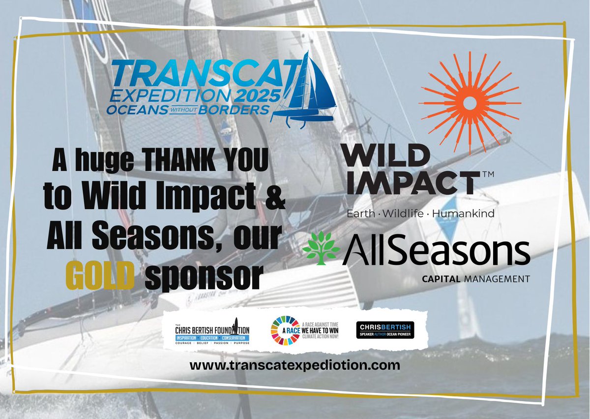 Chris Bertish (@chrisbertish) on Twitter photo Huge thanks to our GOLD Sponsors, <a href="/WildImpact/">Wild Marketing Group</a> and All Seasons Capital Management for backing the TransCat Expedition 2025: Oceans Without Borders. Your belief in this mission drives everything forward—every stroke, every mile, every message we share.
Your values reflect exactly Huge thanks to our GOLD Sponsors, <a href="/WildImpact/">Wild Marketing Group</a> and All Seasons Capital Management for backing the TransCat Expedition 2025: Oceans Without Borders. Your belief in this mission drives everything forward—every stroke, every mile, every message we share.
Your values reflect exactly