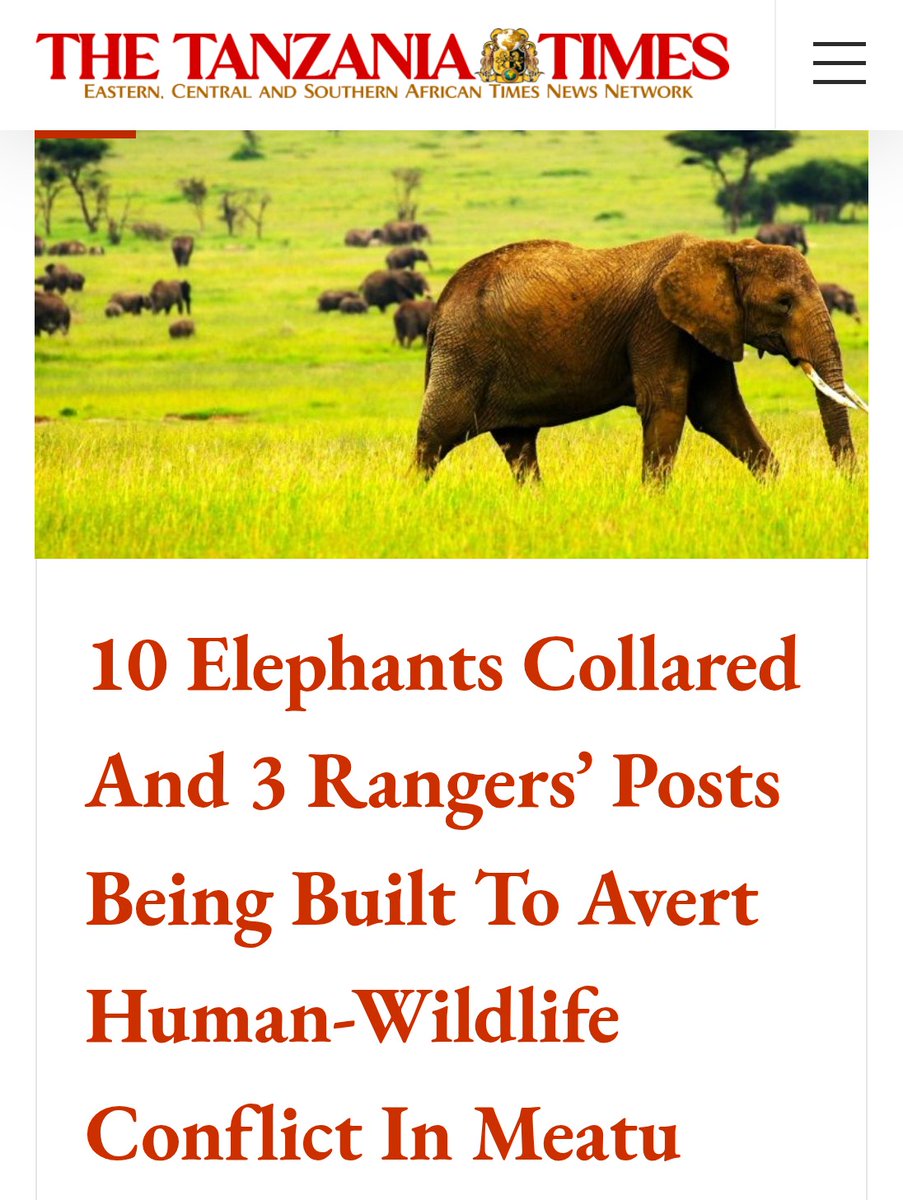 Tanzania is collaring elephants to curb Human-Wildlife tanzaniatimes.net/10-elephants-c…