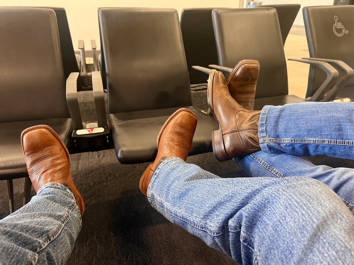 Me and my guy are booted and ready to tag team you in the airport bathroom. Be a good boy and come and serve. 😈