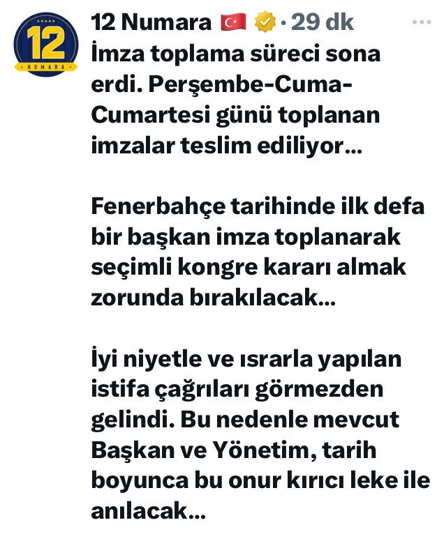 Yahu secimli kongre karari alindi zaten

İmzalara ihtiyac olmadan

Kongre Eylul’de

Siz niye toplayamadiniz gereken imzalari bi anlatsaniz