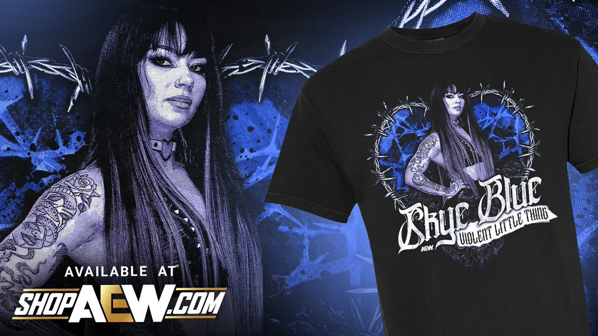 Violent Little Thing! Add this @skyebyee shirt to your collection today at ShopAEW.com!

shopaew.com/official-appar…

#ShopAEW #AEW #AEWDynamite #AEWCollision