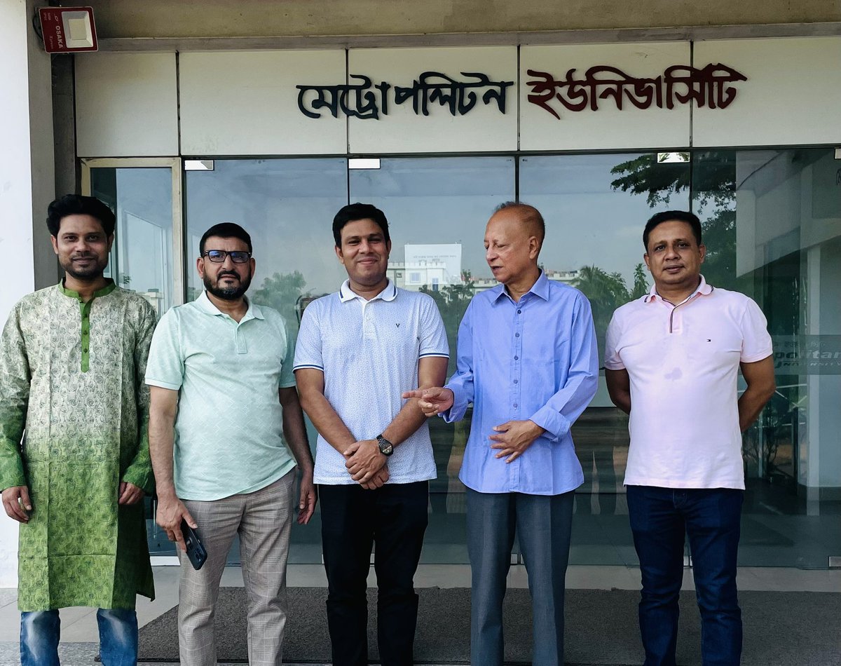jenifarSade's tweet image. My cousin brother U.S.A New York, a prominent businessman (owner B&amp;amp;R perfume) Mr. Gias Ahmed and my husband visited Metropolitan University, accompanied by the University Treasurer and the Chairman of Sylhet Club.