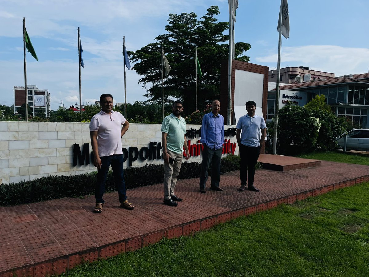 jenifarSade's tweet image. My cousin brother U.S.A New York, a prominent businessman (owner B&amp;amp;R perfume) Mr. Gias Ahmed and my husband visited Metropolitan University, accompanied by the University Treasurer and the Chairman of Sylhet Club.
