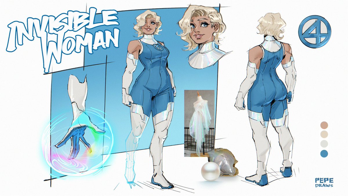 Sue Storm - The Invisible Woman 
•
My redesign of invisible woman cause she’s my main in Rivals and I love her and I’m excited for the movie 
#invisiblewoman #fantastic4