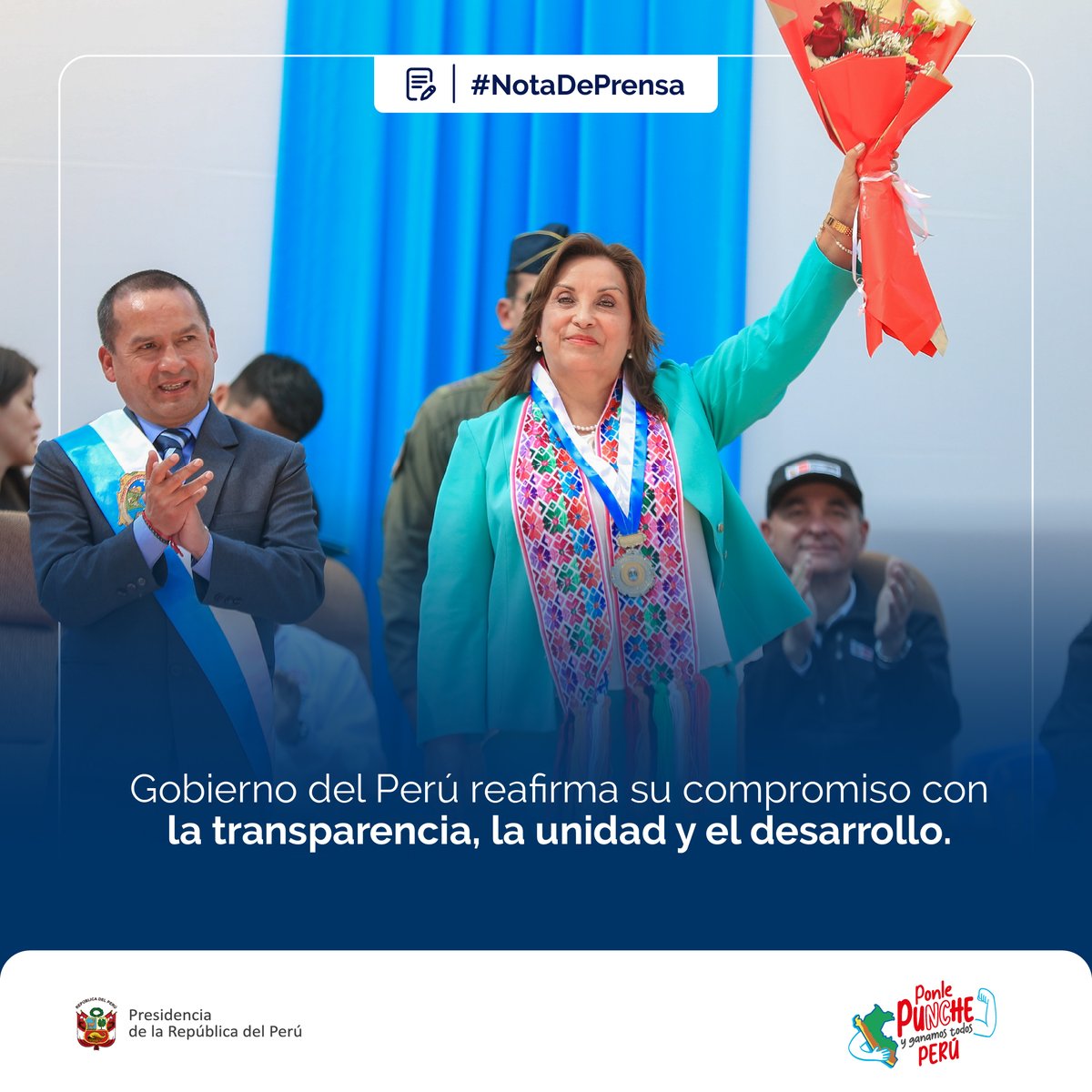 🏛️ El Gobierno del Perú reafirmó su compromiso de trabajar con transparencia y determinación por el desarrollo nacional.

📍 En el bicentenario de Aymaraes, se anunciaron proyectos clave en salud y educación, y se renovó el llamado a la unidad frente a campañas de desinformación.