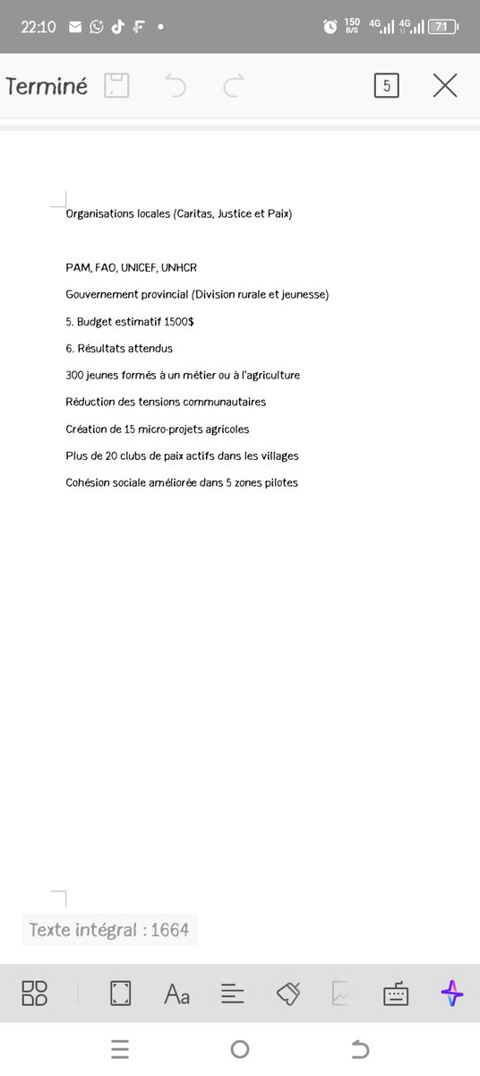 Chançard Mungindu (@chancardmk4) on Twitter photo <a href="/mbuyi_don/">Don Israël H.M/ Le Coach</a> 🌱 Nom du Projet : "Ituri Tosha – Espoir et Reconstruction"
📍 Localisation : Territoire de Djugu, Province de l'Ituri
🎯 Objectif général :
Promouvoir la paix, l’autonomisation des jeunes et le relèvement communautaire par l'agriculture durable, l'entrepreneuriat local et <a href="/mbuyi_don/">Don Israël H.M/ Le Coach</a> 🌱 Nom du Projet : "Ituri Tosha – Espoir et Reconstruction"
📍 Localisation : Territoire de Djugu, Province de l'Ituri
🎯 Objectif général :
Promouvoir la paix, l’autonomisation des jeunes et le relèvement communautaire par l'agriculture durable, l'entrepreneuriat local et