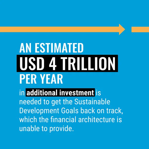 The world needs $4 trillion/year to achieve the Sustainable Development Goals. In 2022, we spent $7 trillion on fossil fuel subsidies. In 2023 war cost over $19 trillion. The money is there. It’s about priorities. #FinancingOurFuture #FFD4 
 🔗 financing.desa.un.org/ffd4