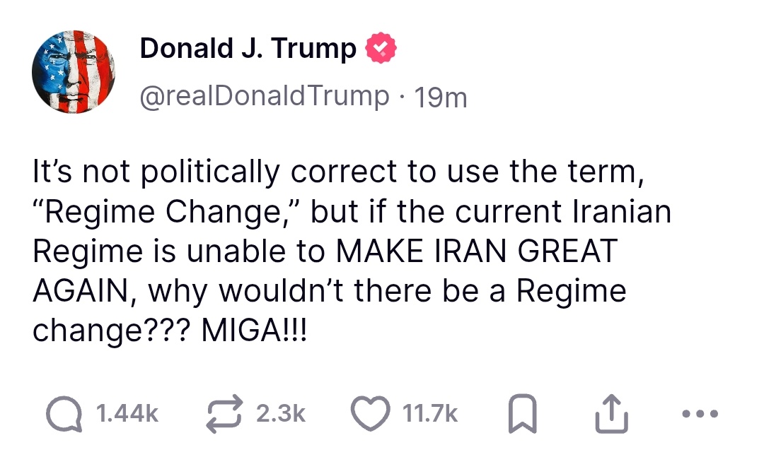 LibertyLockPod's tweet image. This is a real post from Trump sent 20 minutes ago. It&apos;s almost too shocking to believe it&apos;s real. Read it as many times as you need.