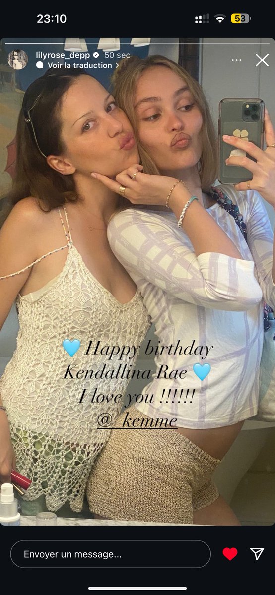 UpdatesLilyRose's tweet image. Lily via her ig story wishing her friend Kendall a happy birthday! 🥳