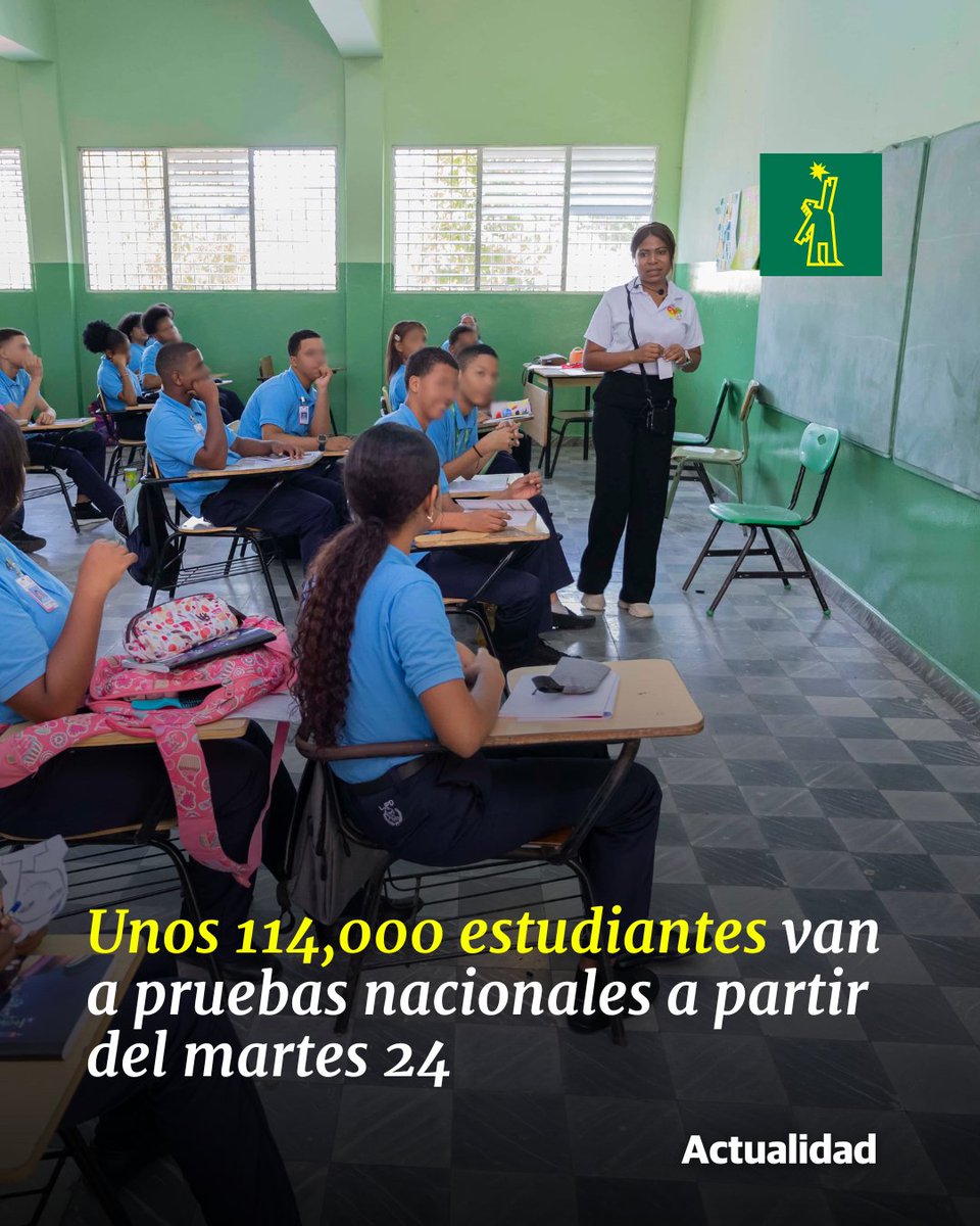 DiarioLibre's tweet photo. 📰 | #ActualidadDL | Los estudiantes del nivel Secundario serán evaluados en una asignatura por día
🔗 https://t.co/V6Su8slcas
#DiarioLibre #ActualidadDL #Estudiantes #PruebasNacionales #ActualidadDL #Evaluados #Asignaturas https://t.co/SLWMizz3Bf