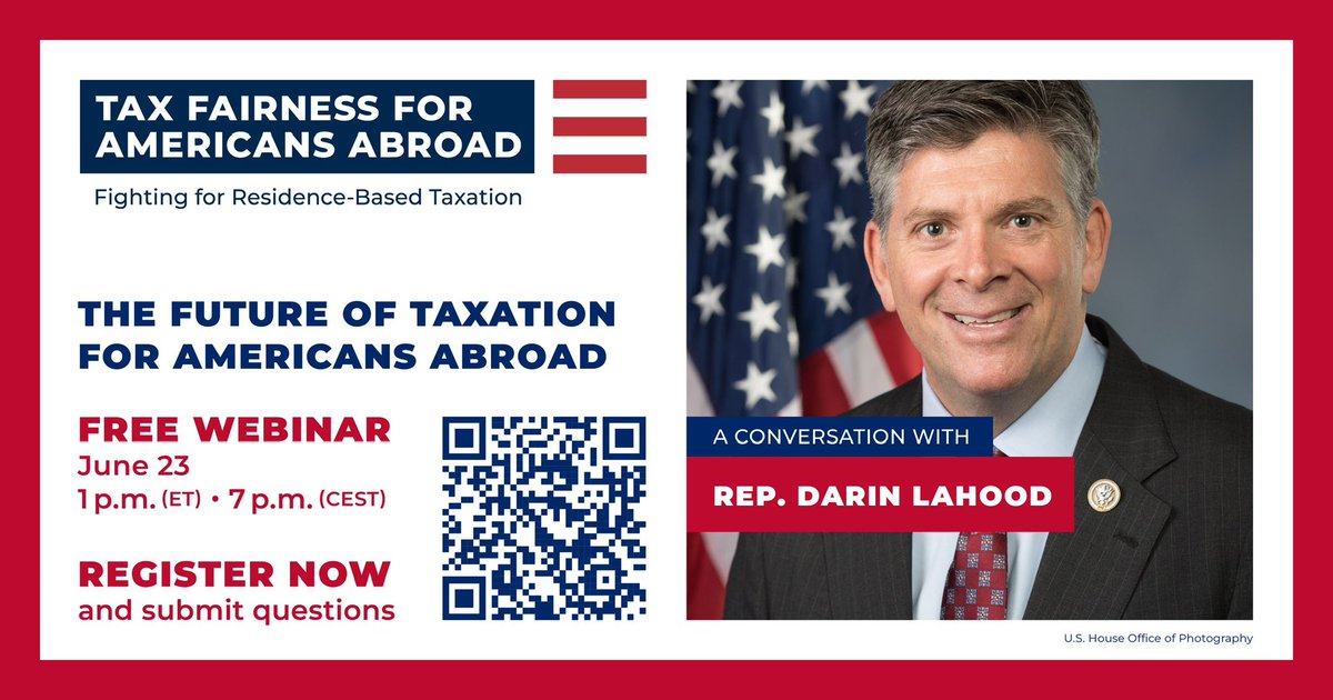 TaxFairUSAbroad's tweet image. 🚨 𝐓𝐨𝐦𝐨𝐫𝐫𝐨𝐰’𝐬 𝐭𝐡𝐞 𝐝𝐚𝐲!
Join us this Monday, June 23 for the webinar:
“The Future of Taxation for Americans Abroad” with Representative Darin LaHood.

🔥 𝐎𝐯𝐞𝐫 𝟏,𝟎𝟎𝟎 𝐩𝐞𝐨𝐩𝐥𝐞 𝐡𝐚𝐯𝐞 𝐚𝐥𝐫𝐞𝐚𝐝𝐲 𝐬𝐢𝐠𝐧𝐞𝐝 𝐮𝐩!

That’s a strong signal — but with…