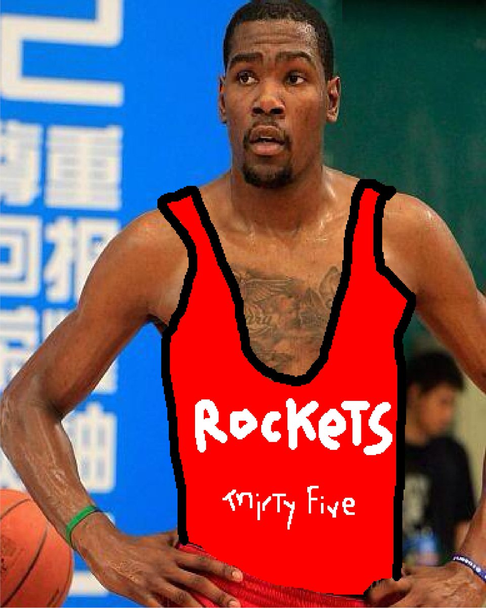 playoff paint (@nba_paint) on Twitter photo Official first look of Kevin Durant as a Houston Rocket. Official first look of Kevin Durant as a Houston Rocket.