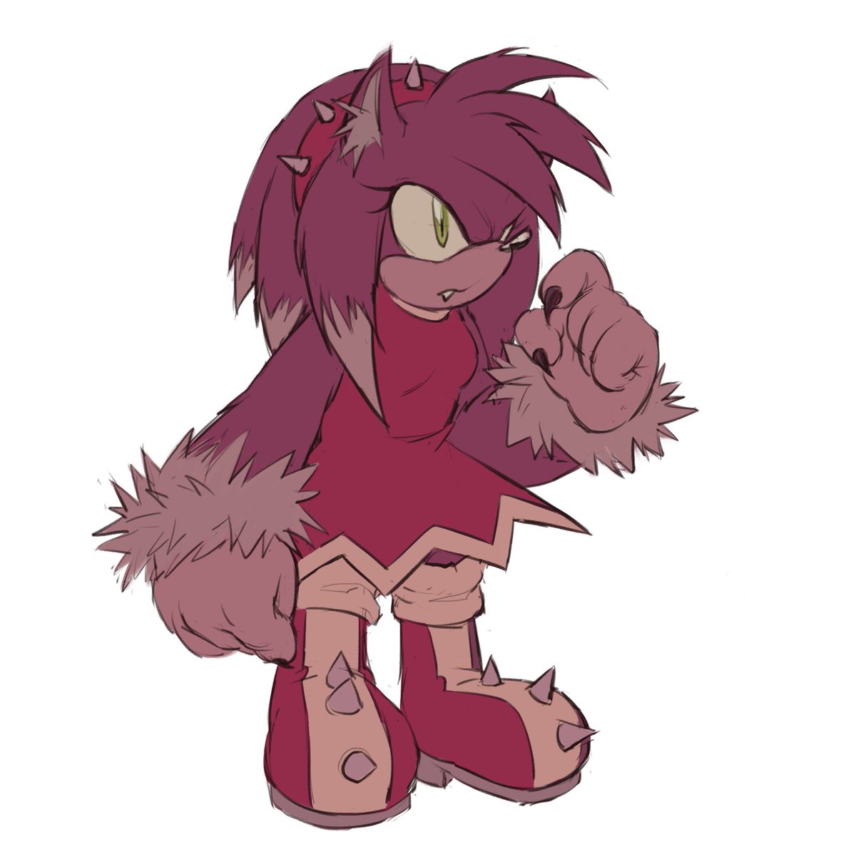 werehog amy .. Design..... thing . must revisit #SonicTheHedgehog #amyrose