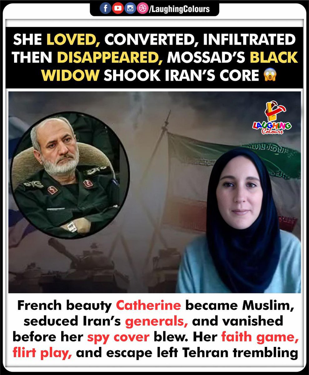 LaughingColours's tweet image. Spy woman shook Iran’s core 😱

#mossad #iranintel #blackwidow #spystory #faithgame #missionimpossible