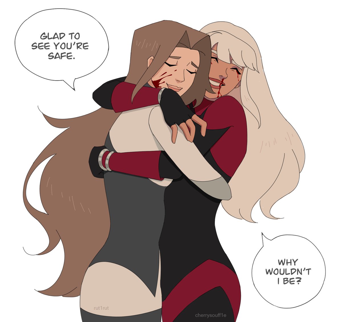cherrysouff1e's tweet image. some #invincibleoc content featuring my friends oc: Truma (left)!! @/rut1rut on tiktok :3!! #INVINCIBLE