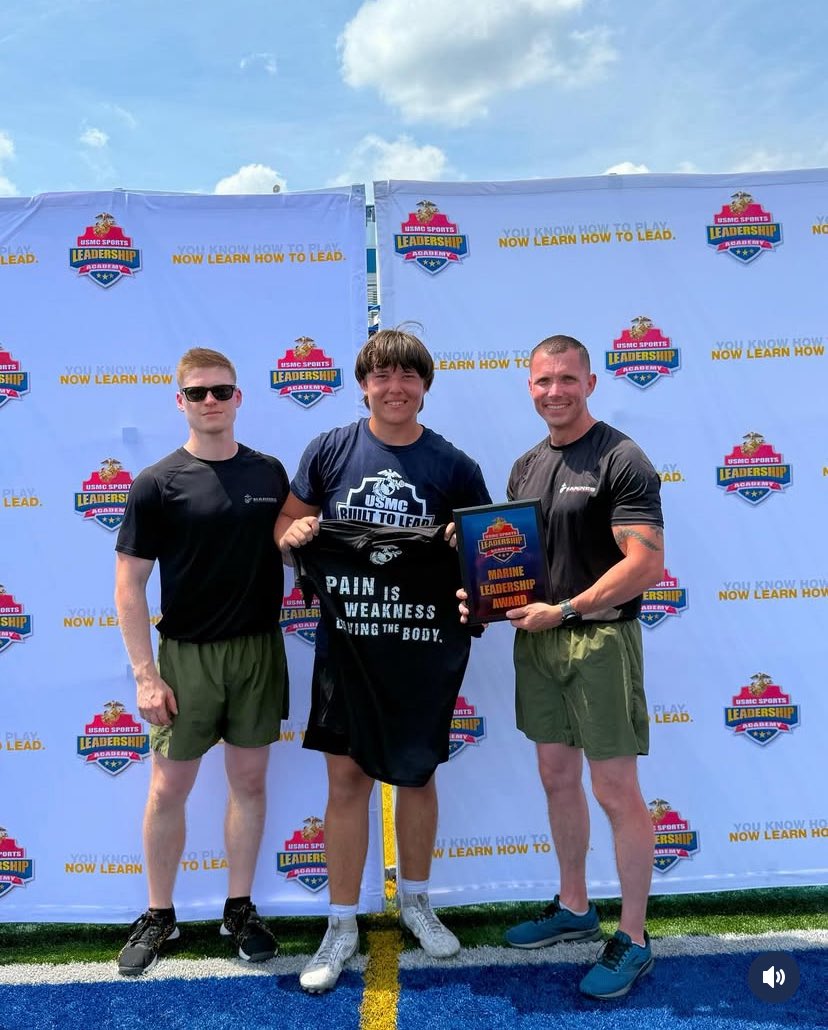 Max Stump (@maxstump_24) on Twitter photo Had a great time at <a href="/USMCSLA/">USMC Sports Leadership Academy</a> yesterday, had a lot of fun competing went 7-0 in 1on1s took home the Marine Leadership award and learned what it takes to be a Marine from the great men!
<a href="/Jhawks9/">Jonathan Hawks</a> <a href="/CoachDuncan39/">Coach Duncan</a> <a href="/Coach1Tyme/">Ryan T. Montgomery™️</a> <a href="/CoachMikeMorton/">Mike Morton</a> <a href="/TCHSfootball24/">CRK Football</a> <a href="/sixstarfootball/">Six Star Football | PLUS+</a> Had a great time at <a href="/USMCSLA/">USMC Sports Leadership Academy</a> yesterday, had a lot of fun competing went 7-0 in 1on1s took home the Marine Leadership award and learned what it takes to be a Marine from the great men!
<a href="/Jhawks9/">Jonathan Hawks</a> <a href="/CoachDuncan39/">Coach Duncan</a> <a href="/Coach1Tyme/">Ryan T. Montgomery™️</a> <a href="/CoachMikeMorton/">Mike Morton</a> <a href="/TCHSfootball24/">CRK Football</a> <a href="/sixstarfootball/">Six Star Football | PLUS+</a>