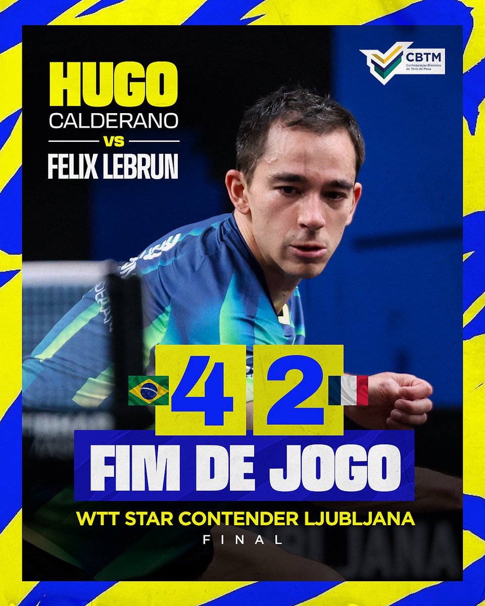 TMdoBrasil's tweet photo. HUGO CALDERANO É BICAMPEÃOOOO!!!!!! 🏆🏆
MAIS UM PRA CONTA DO MAIOR QUE NÓS TEMOS!!!! ELE DEFENDEU SEU TÍTULO DO WTT DE LJUBLJANA E FAZ HISTÓRIA MAIS UMA VEZ!!!
UM MONSTRO! UMA MÁQUINA! UMA BESTA ENJAULADA! UM GÊNIO! UM FENÔMENO! UM COLOSSO!
#HUGOAT, EU TE AMO!!!! 💚💛 https://t.co/6HTsNFmHjG