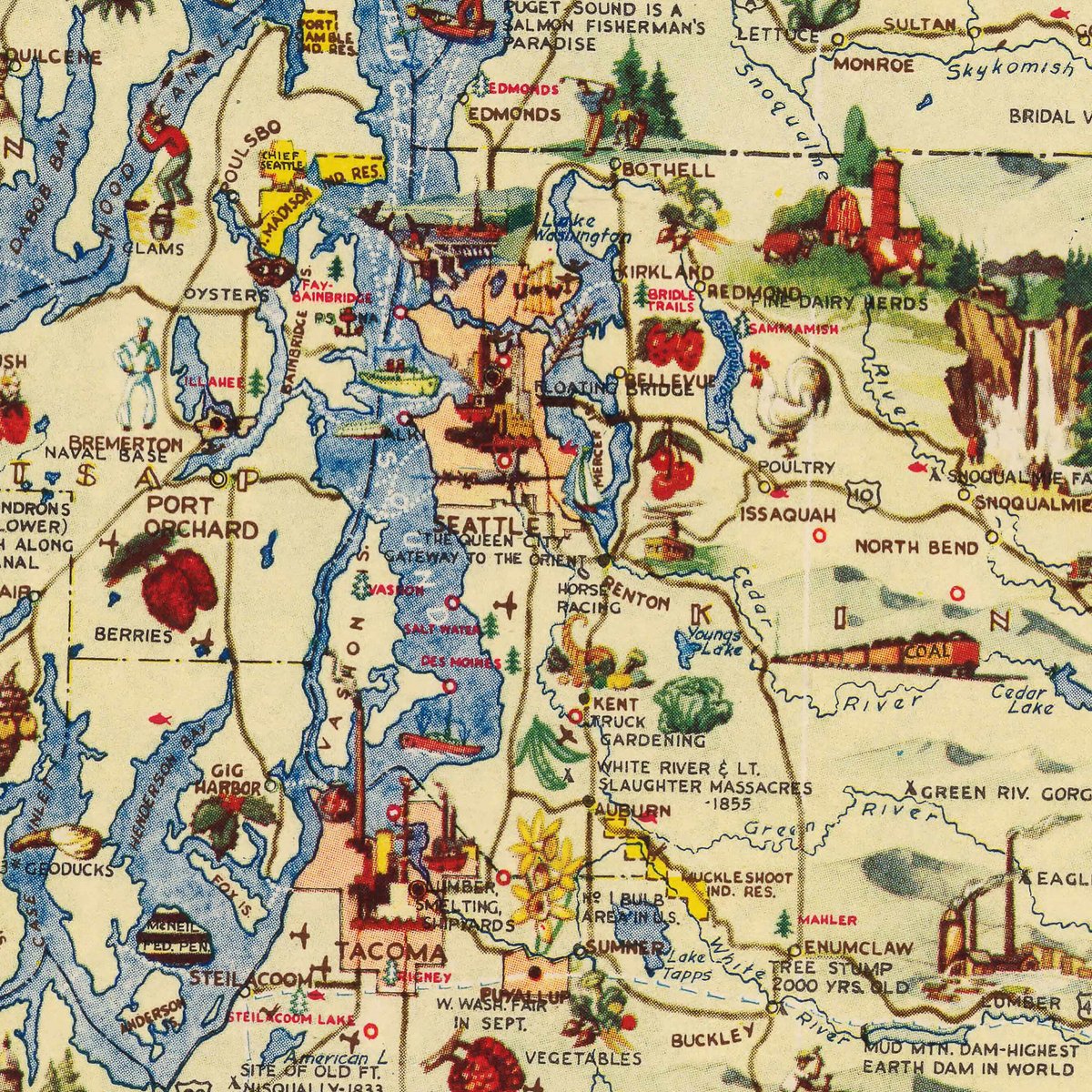 HistoricPictorx's tweet image. Pictorial Map of Washington, "The Evergreen State" - 1948 

Shop Today! 👉historicpictoric.com/products/histo…
 #HistoricPictoric #History #HistoricMaps #Vintage #WallArt #HistoryFacts #Art #Map