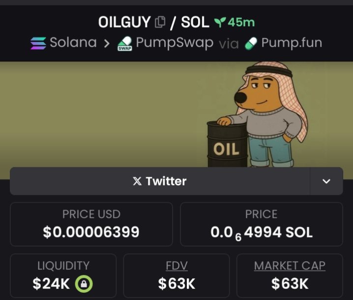 Magictradersig's tweet image. $OILGUY Spotlighted at $63K  To $163K Mcap in my alpha Tg.⚡⚡⚡

Follow+DM to join my Private TG don't dull there's no need to wait cause we're celebrating 🎉 🎇 🦅 🎇 
CA: 7WAFfQAEaB4Gpp4xRvbjHmS6mLPSdJjtTB3NTiLdpump

#oilguy #solana #memecoin