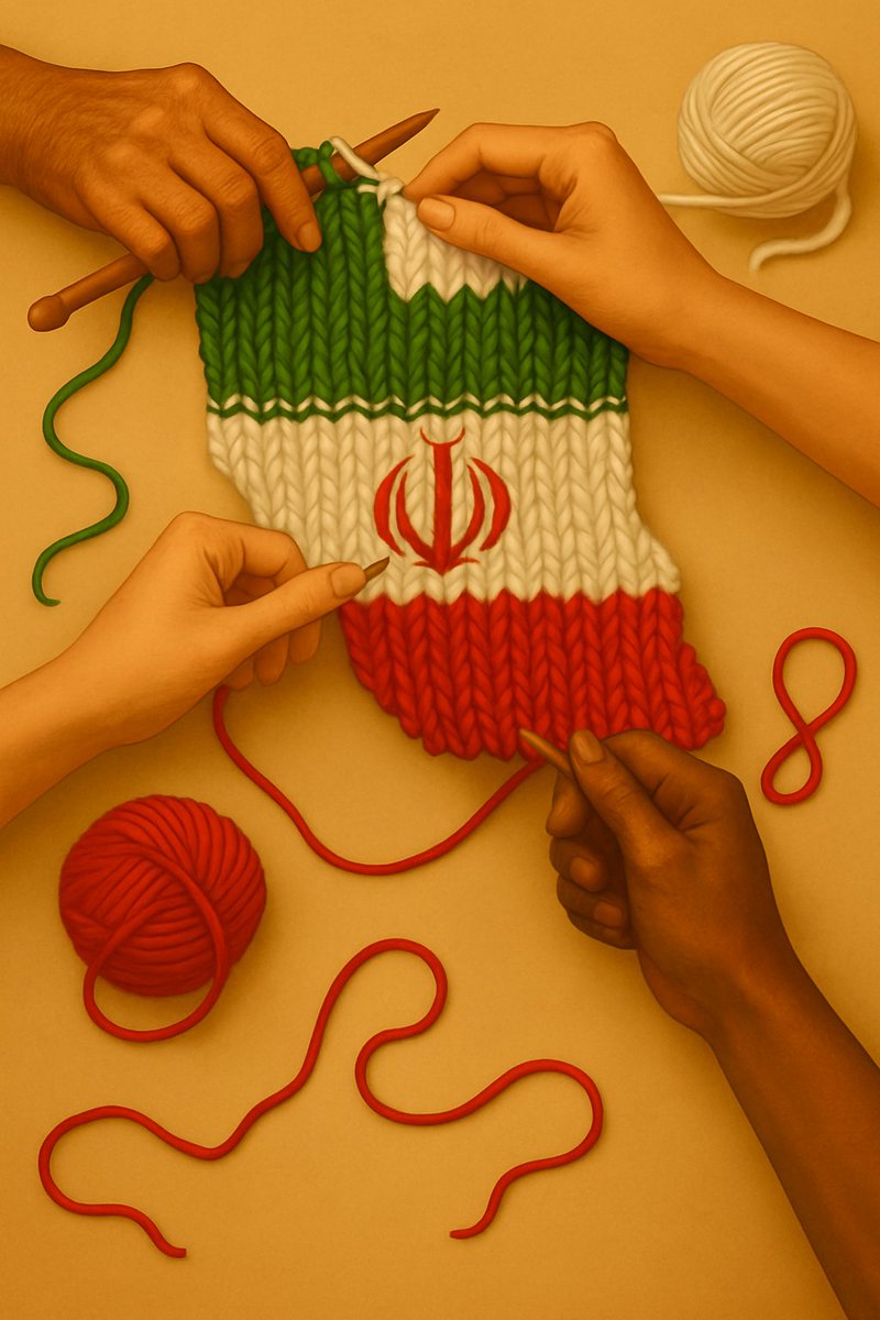 بافتن یک پرچم یعنی باهم بودن 🇮🇷🧶