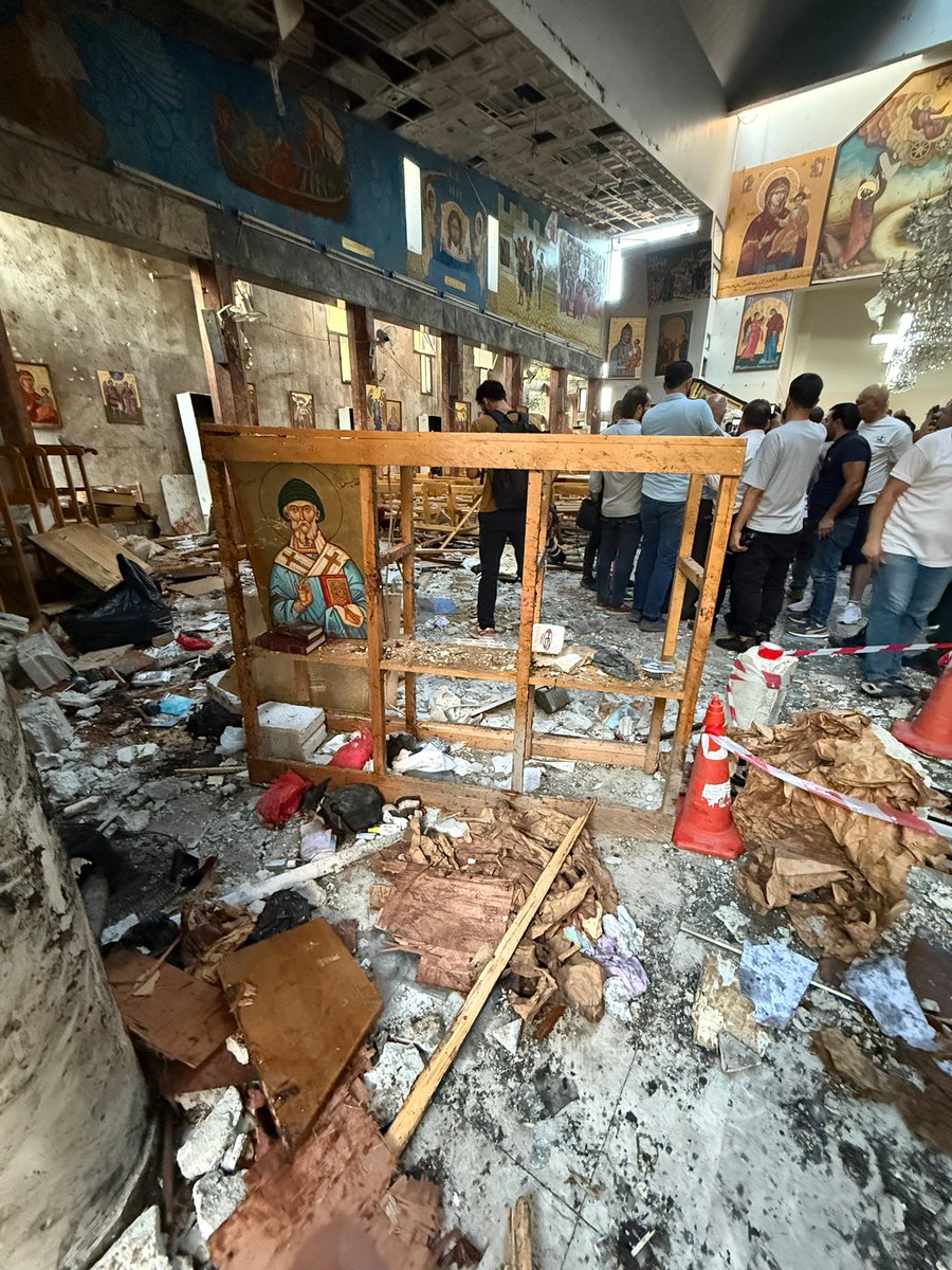 IhabHassane's tweet photo. Photos from inside St. Elias Church in Damascus, Syria, capture the devastating aftermath after a jihadist terrorist detonated himself inside, leaving behind widespread destruction and dozens of innocent lives lost.

Initial reports indicate that at least 30 people were killed, including children who were praying. Dozens more were injured.

Please pray for the victims, their families, and the Christian community in Syria.