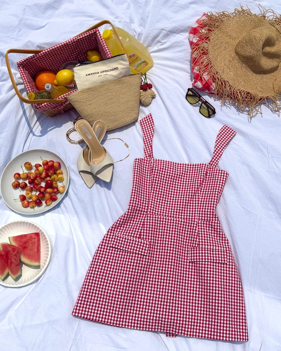 A little pick-me-up. New to this capsule is an online-exclusive style: the Bethany Skort Romper in the perfect picnic gingham. Shop now. #AmandaUprichard