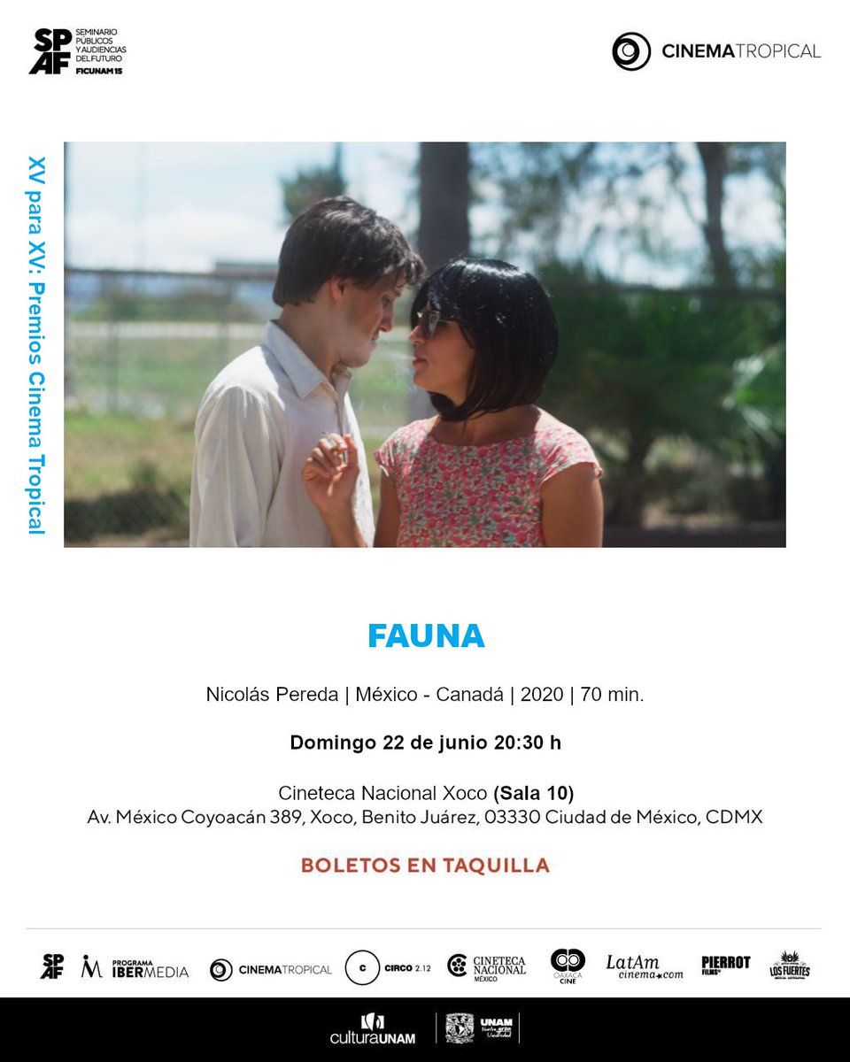 Publico_Futuro's tweet image. 🔥Para este domingo veraniego continuamos con el ciclo #XVparaXV : Premios @CinemaTropical con la película 🎬FAUNA🎬 de Nicolás Pereda, una inteligente visión de cómo la violencia se ha infiltrado en la imaginación del mexicano.
+info y boletos: is.gd/oPQcVl
#xvparaxv