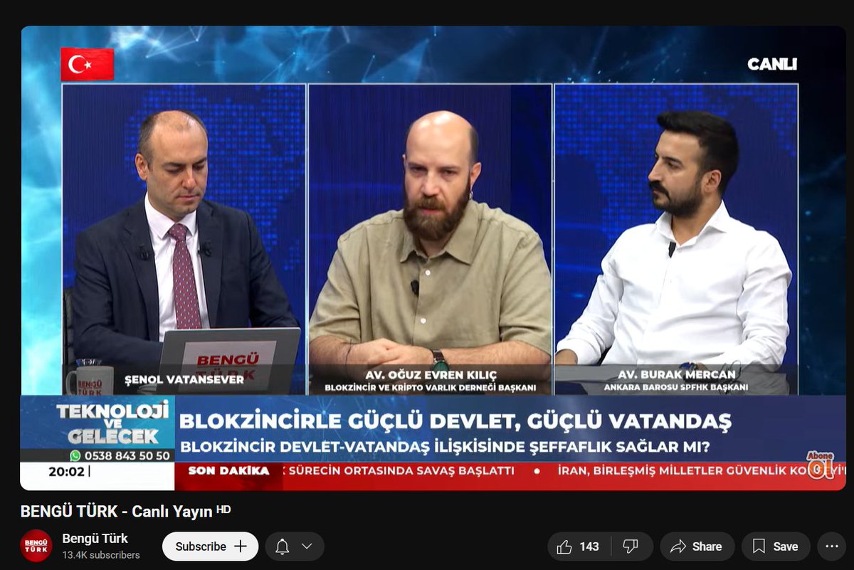 Dijital Biz Dergisi (@dijitalbiz) on Twitter photo BLOKZİNCİR TEKNOLOJİSİ, VATANDAŞIN DEVLETLE OLAN İLİŞKİSİNİ DAHA ŞEFFAF VE GÜVENLİ HALE GETİREBİLİR Mİ? TÜRKİYE’DE BU ALANDA ATILAN ADIMLAR, VATANDAŞA NASIL YANSIYOR?
<a href="/SenolVatansever/">Şenol Vatansever</a> <a href="/benguturktv/">Bengü Türk</a> <a href="/OguzEvrenKilic/">Av. Oğuz Evren Kılıç</a>
#TeknnolojiVeGelecek
#BENGÜTÜRK BLOKZİNCİR TEKNOLOJİSİ, VATANDAŞIN DEVLETLE OLAN İLİŞKİSİNİ DAHA ŞEFFAF VE GÜVENLİ HALE GETİREBİLİR Mİ? TÜRKİYE’DE BU ALANDA ATILAN ADIMLAR, VATANDAŞA NASIL YANSIYOR?
<a href="/SenolVatansever/">Şenol Vatansever</a> <a href="/benguturktv/">Bengü Türk</a> <a href="/OguzEvrenKilic/">Av. Oğuz Evren Kılıç</a>
#TeknnolojiVeGelecek
#BENGÜTÜRK