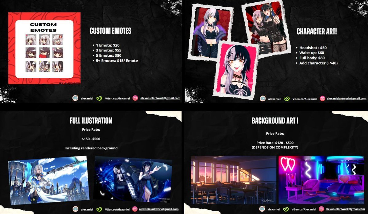 Alexaniel_'s tweet image. [Like and RT are greatly appreciated!]  📢 

➣ I've updated my commissions page with more details and information!
➣ More info ➞ vgen.co/Alexaniel
➣ Slot  ➞  0/10    

#VGenOpen #commissionopen