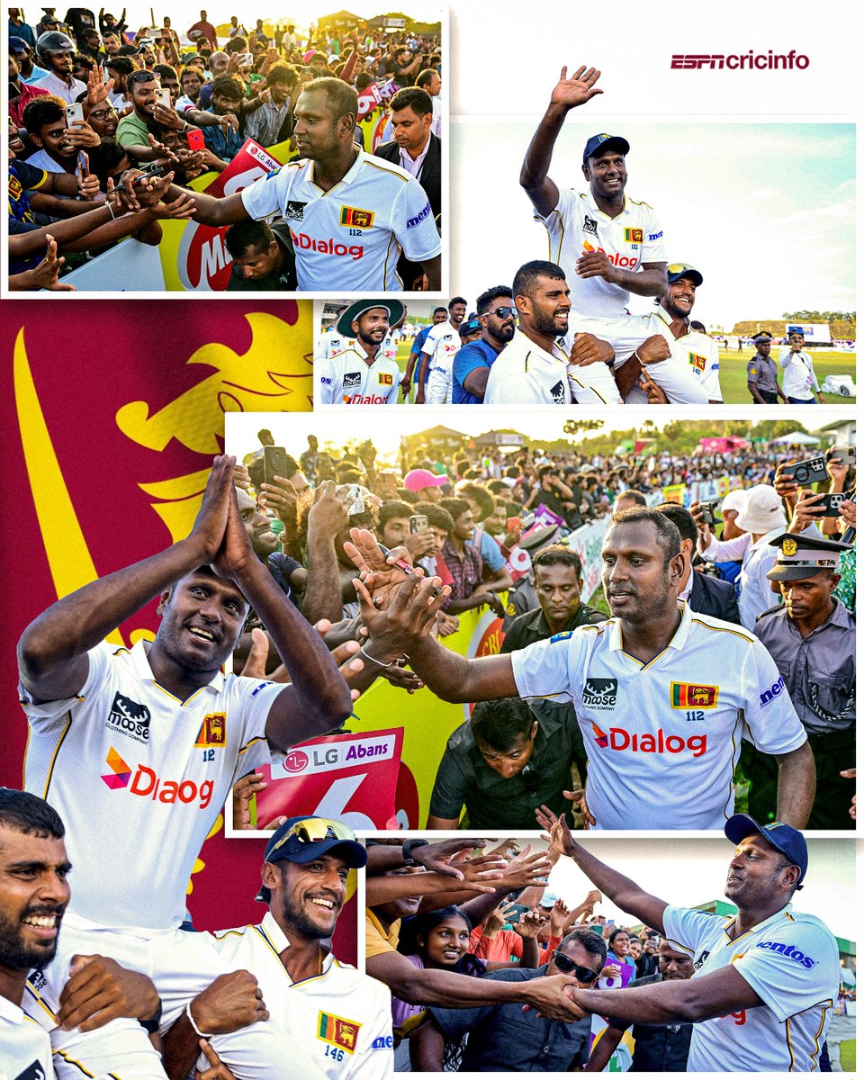 cricinfo's tweet photo. A fitting farewell for a Sri Lankan legend 👏 ❤️ https://t.co/F9DX60CAPZ