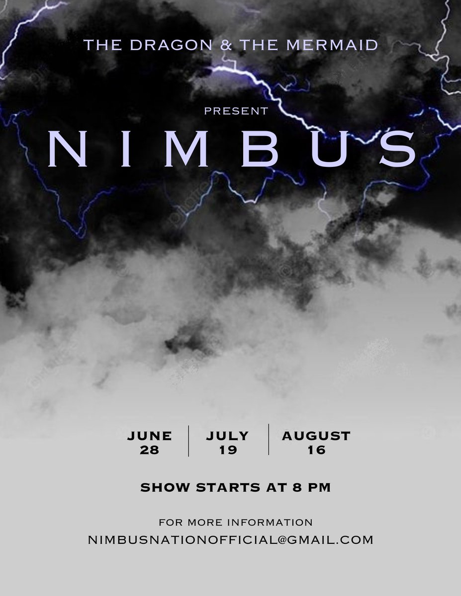 nimbusnation's tweet photo. Get up in the clouds with us at The Dragon &amp; The Mermaid starting next Saturday. ☁️ https://t.co/8S9mQGGDeo