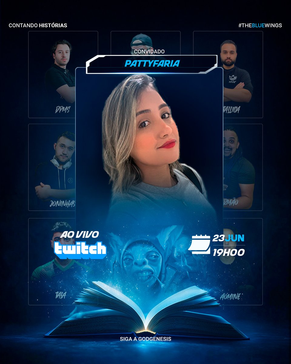 GodGenesis (@godgenesisbr) on Twitter photo Pattyfaria no Contando Histórias #6
Patty foi talento no TI 2022!
Nossa primeira convidada vem compartilhar os bastidores da vida de caster, os desafios da representatividade e a paixão por Dota 2.
⠀
📅23/06 às 19h
<a href="/Patty_Sza/">Patty Souza</a>
<a href="/JasamCaster/">José Victor Almeida</a> Pattyfaria no Contando Histórias #6
Patty foi talento no TI 2022!
Nossa primeira convidada vem compartilhar os bastidores da vida de caster, os desafios da representatividade e a paixão por Dota 2.
⠀
📅23/06 às 19h
<a href="/Patty_Sza/">Patty Souza</a>
<a href="/JasamCaster/">José Victor Almeida</a>