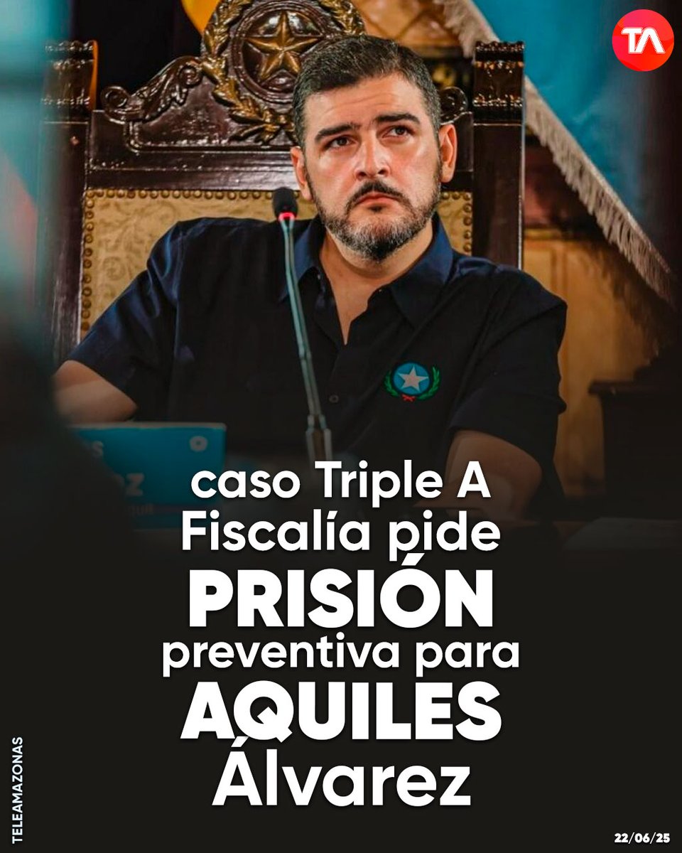teleamazonasec's tweet photo. #CasoTripleA | Fiscalía pide orden de prisión preventiva para el alcalde de Guayaquil Aquiles Álvarez. Detalles https://t.co/KEQBjQEvjO https://t.co/wFOeg9vo5z