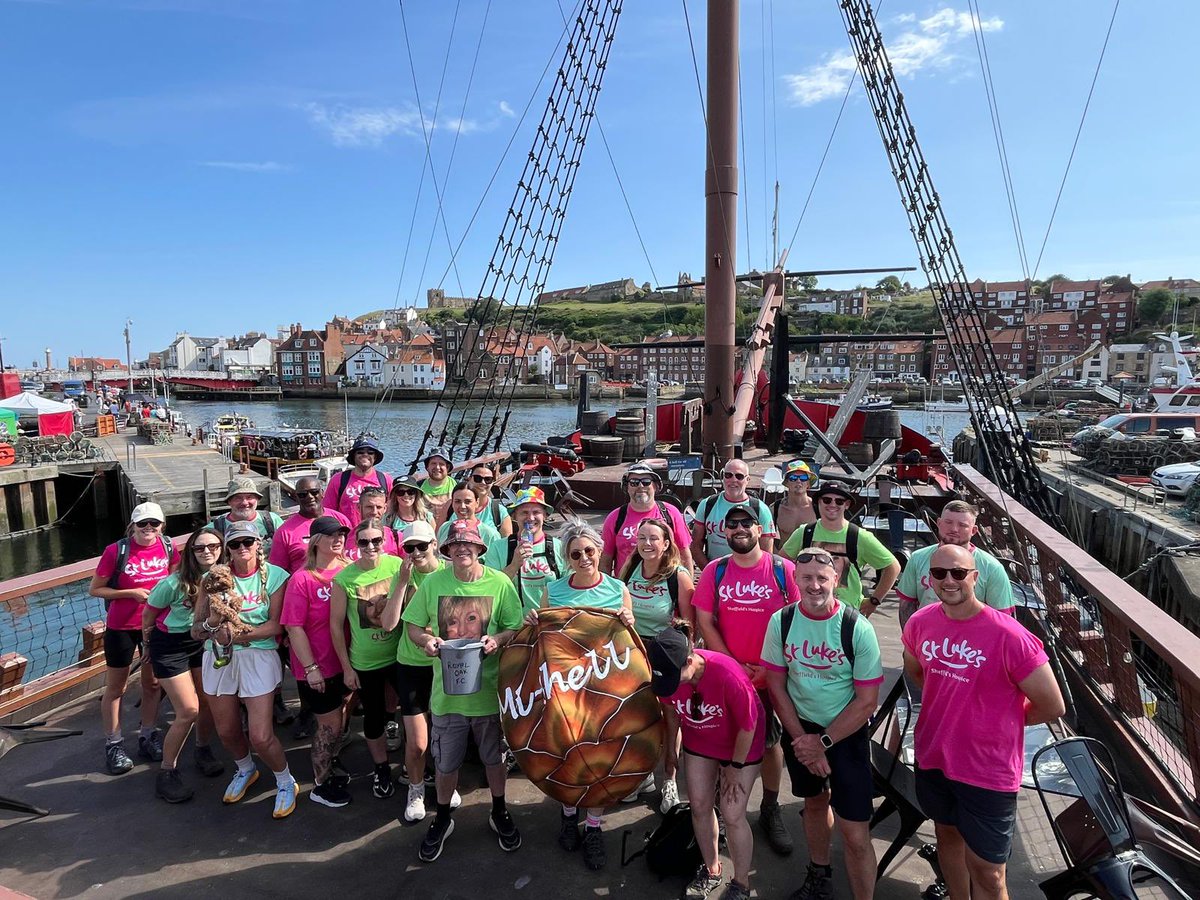 SteveBracknall's tweet photo. Club physio Bob the Bucket is currently leading a team on. a walk between Whitby & Scarborough in memory of his late wife Michelle. All money raised goes to St Luke's - Sheffield's Hospice

If you see him on your travels give him some support and lob them a few quid. 

The Royal Oak. Together as one 

You can donate here

https://t.co/6TKgooFB5z

Steve