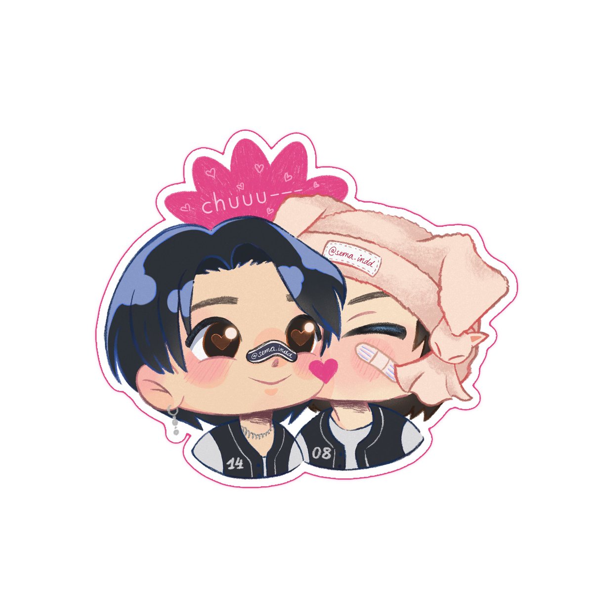 sema_indd's tweet photo. I am working on my freebies for the amsterdam stop at the #dominatetour. The stickers are inspired by either skz code, concert, or interview moments ♡

#skz #straykids #han #jisung #jeongin #in #kiss #chibi #procreate #freebie #sticker #chibi #love https://t.co/v3KCv3Yomh