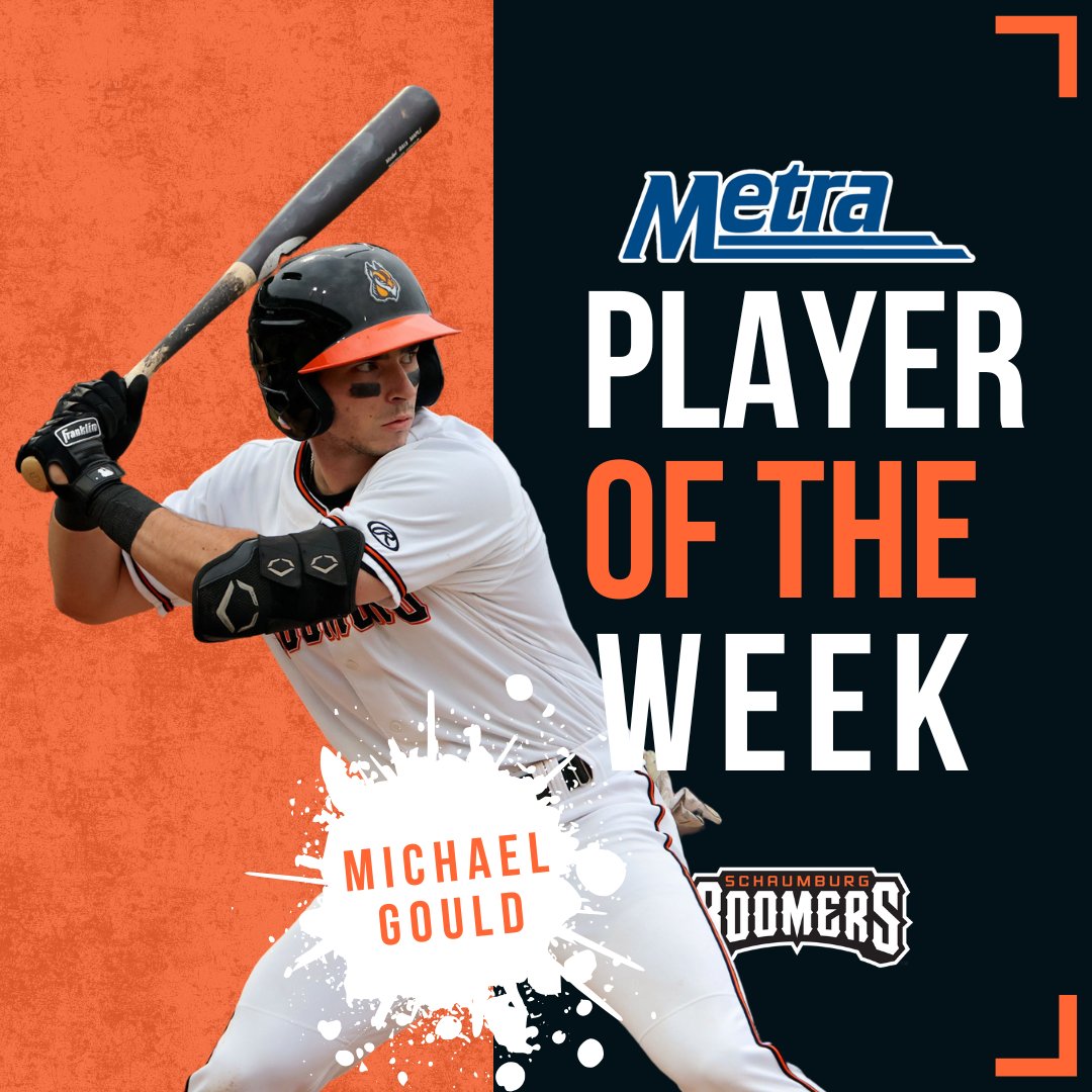 This week's @metrarail  Player of the Week is Michael Gould !!

In the week since our last home game, Michael has hit an impressive 3 home runs for the Boomers!

#boomercountry