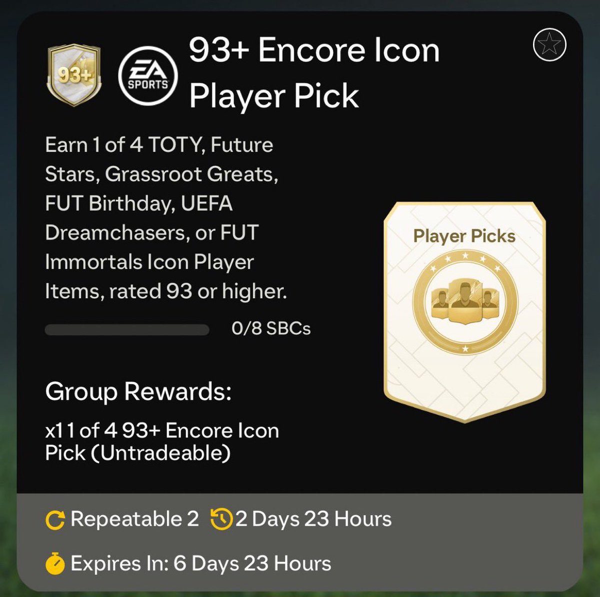 تحدي الآيكون الجديد يشمل دفعة المتحولون 1 🤯🤯

تحدي السرقة عاد من جديد يا اخوان 🥶

اختياري ايكون +93 (من اصل 4 اختيارات) ⭐️

من الأحداث: النجوم 💫 | الميلاد 🎂 | الابطال 🏆 | الخالدون 🟤 | المتحولون 🟣 | غراسروتس 🦠

ريت 90-90-89-89-88-88-87-86 ✅

يعني الجديد بيشمل الدينهو 🥶