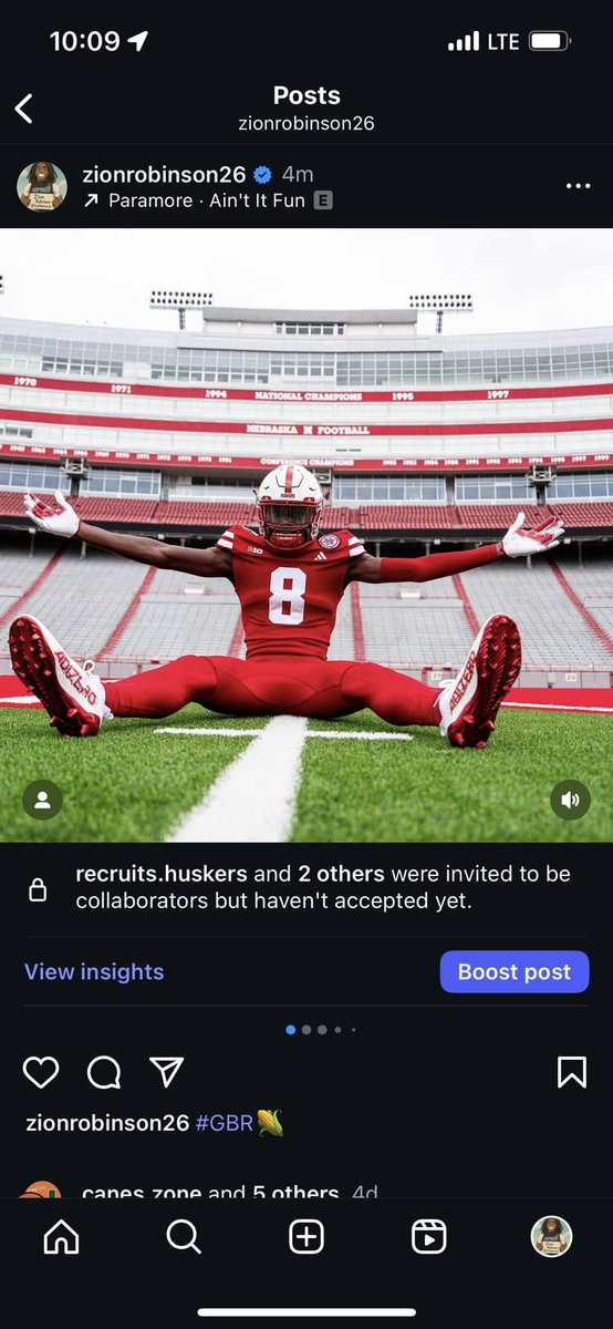 Husker Nation! Go support the instagram #GBR 🌽