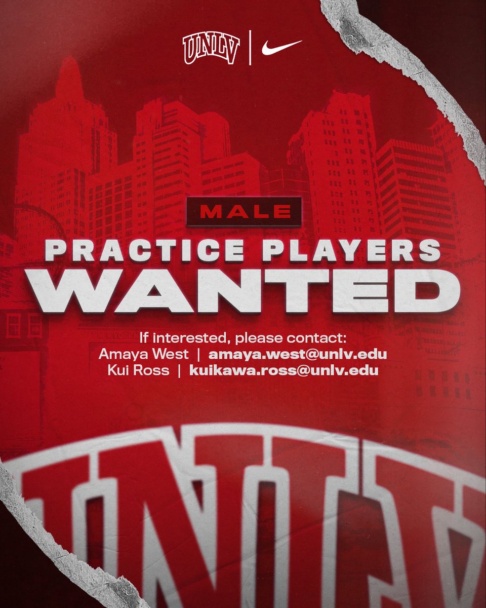 UNLVLadyRebels's tweet image. 🚨 PRACTICE PLAYERS! Must be an enrolled full time UNLV student!