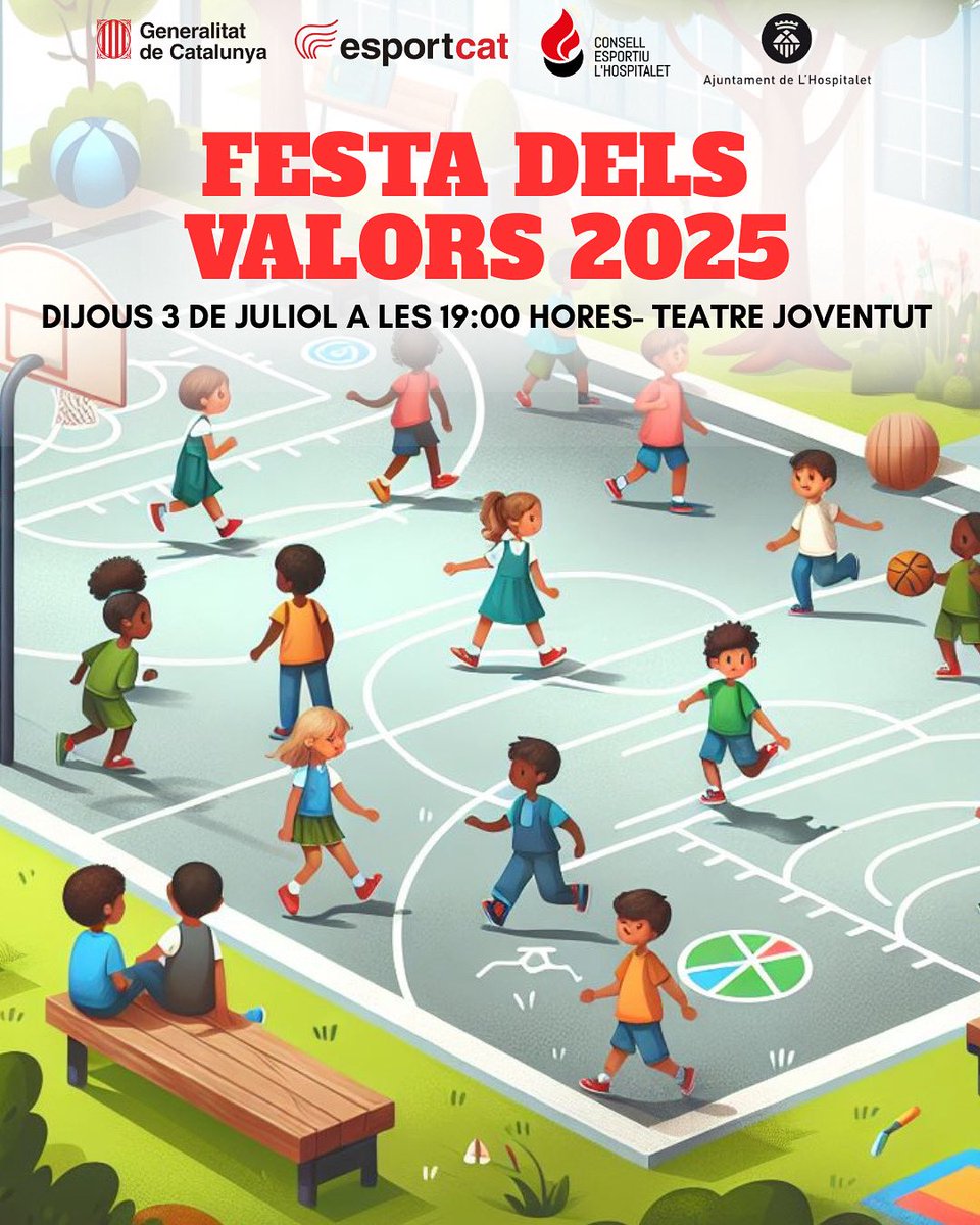 🔴🎖️Festa dels Valors 2025
🗓️Dijous 3 de juliol
⏰A partir de les 19:00 hores
📍Teatre Joventut

#esportescolar #consellsesportius