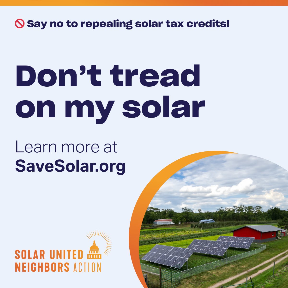 A strong economy isn't about cutting budgets.
When federal investments in solar are cut:
❌Good-paying jobs disappear
❌ Families face higher energy costs
❌ U.S. loses an opportunity to establish energy independence
Click below to take action today. savesolar.org